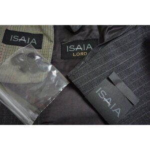 Isaia Sirio A Sciammeria Spider Wool Gray Striped 2 Pc Suit Jacket Pant 40R NEW